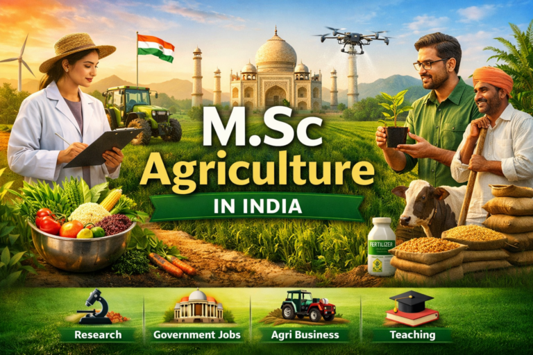 M.Sc Agriculture in India: Courses, Colleges, Fees, and Career Opportunities