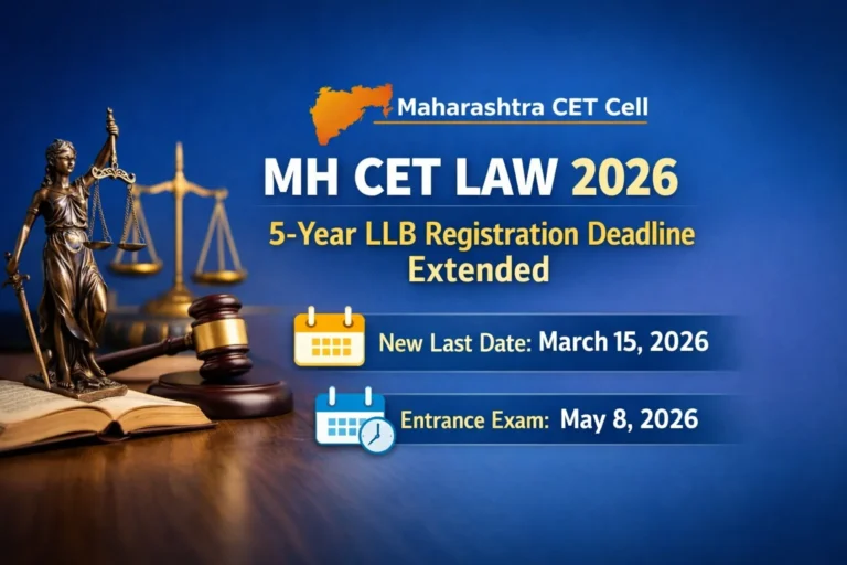 Maharashtra CET Cell Extends MH CET Law 2026 Registration Deadline for 5-Year LLB