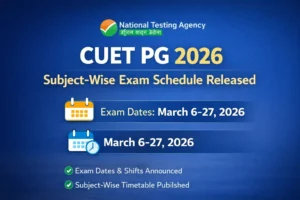 CUET PG 2026 Examinations Schedule