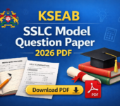 KSEAB SSLC Model Question Paper 2026 Released: Download Previous Year Sample Paper PDF KSEAB SSLC Model Question Paper 2026 PDF