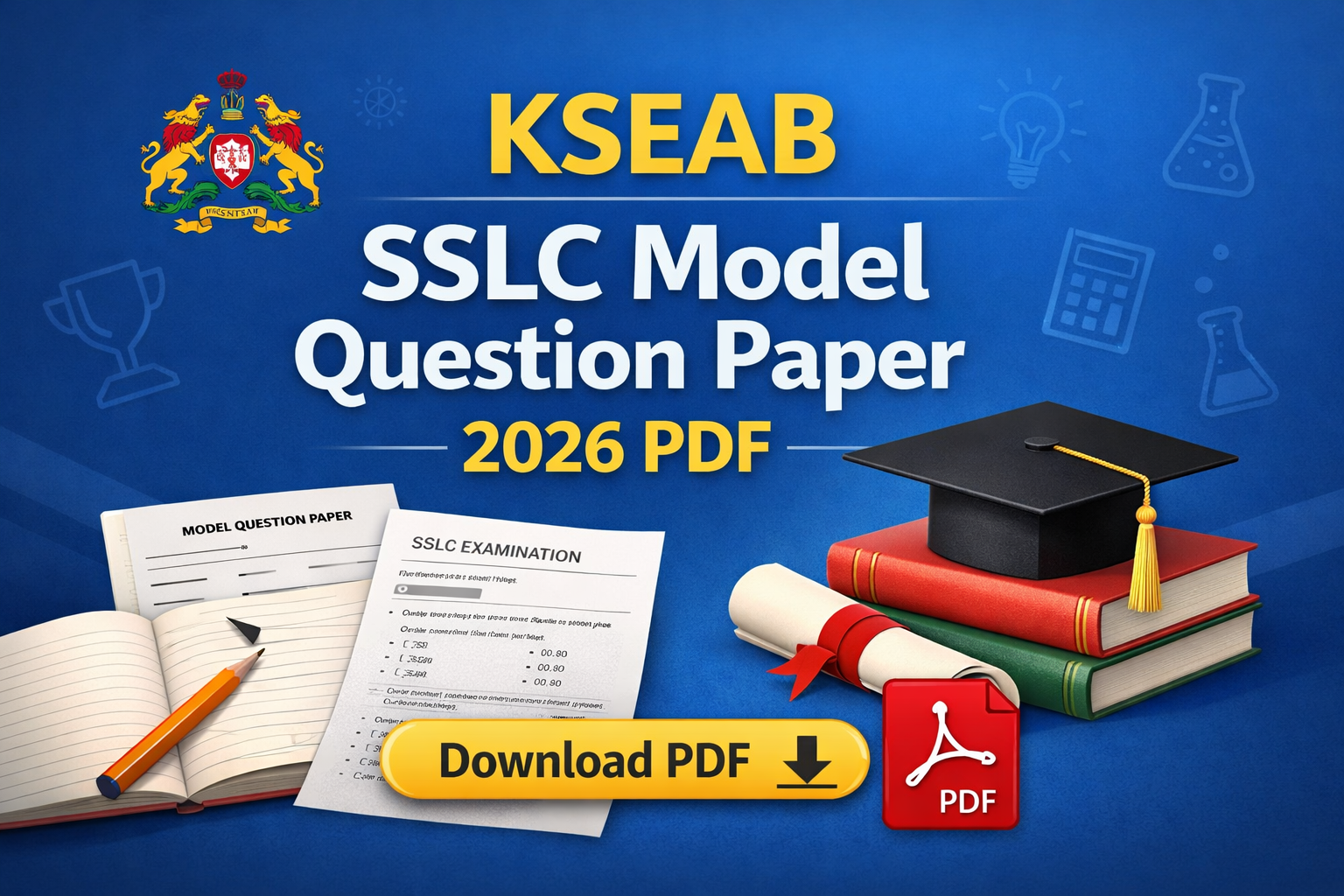 KSEAB SSLC Model Question Paper 2026 PDF
