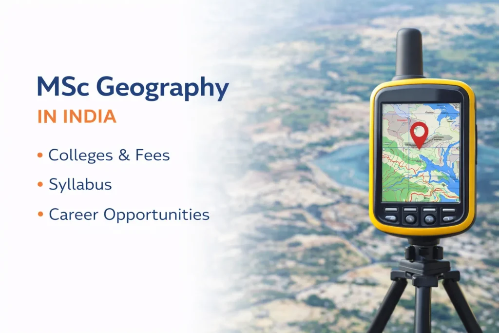 MSc Geography in India