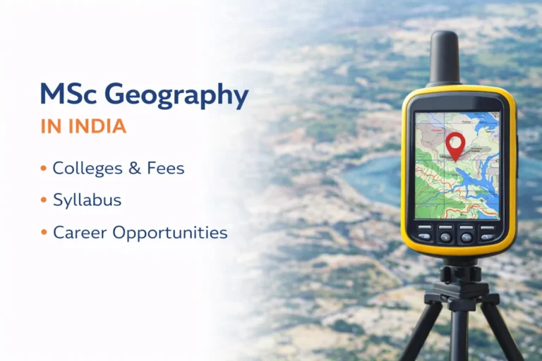 MSc Geography in India