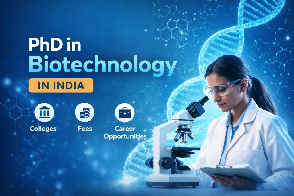 PhD in Biotechnology in India