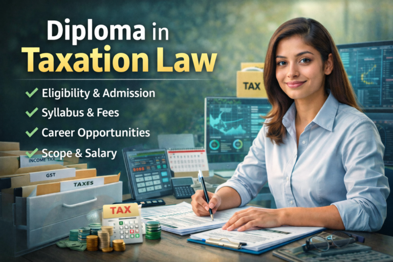 Diploma in Taxation Law: Course Details, Eligibility, Admission, Syllabus, Scope and Career Opportunities