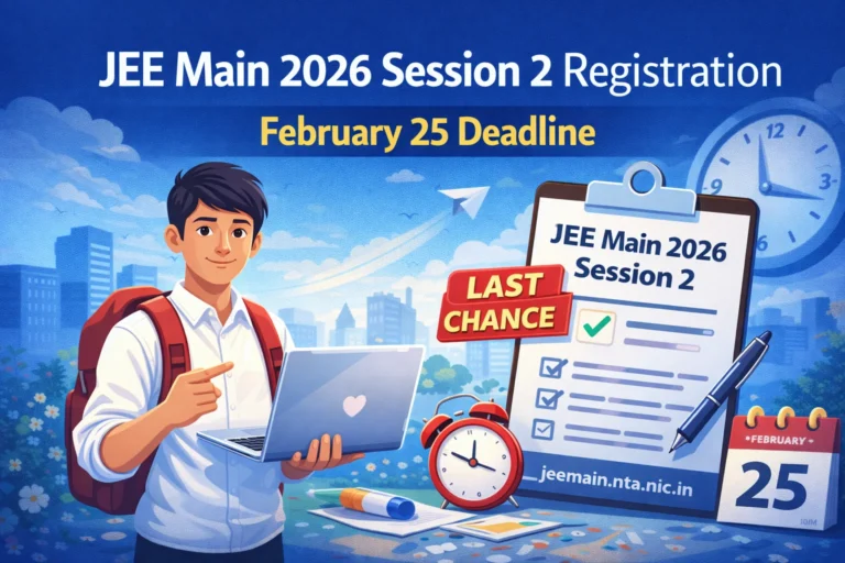 NTA Announces February 25 Deadline for JEE Main 2026 Session 2 Registration
