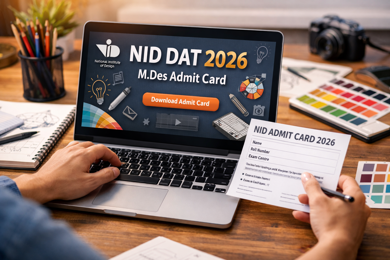 NID DAT 2026 Admit Card LIVE Updates (OUT): M.Des Mains Hall Ticket Released at Admissions.nid.edu - FindMyCollege