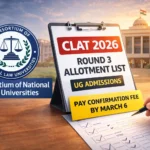 Consortium of NLUs Releases CLAT 2026 Third Provisional Allotment List for UG Programme