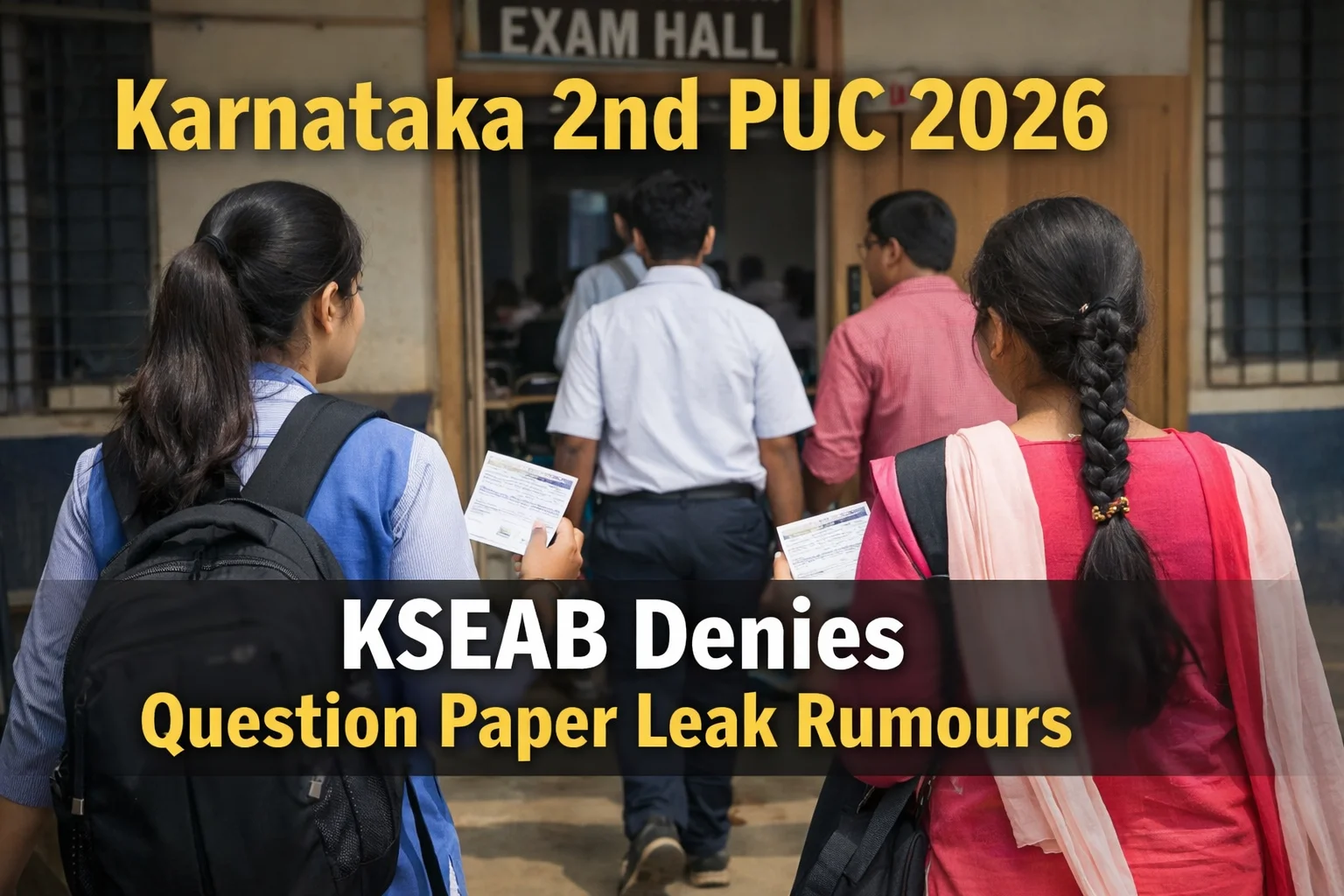 Karnataka 2nd PUC 2026 Question Paper Leak Denied by KSEAB