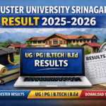 Cluster University Srinagar Result 2025-2026 - Check UG, PG, B.Tech, B.Ed Semester Results