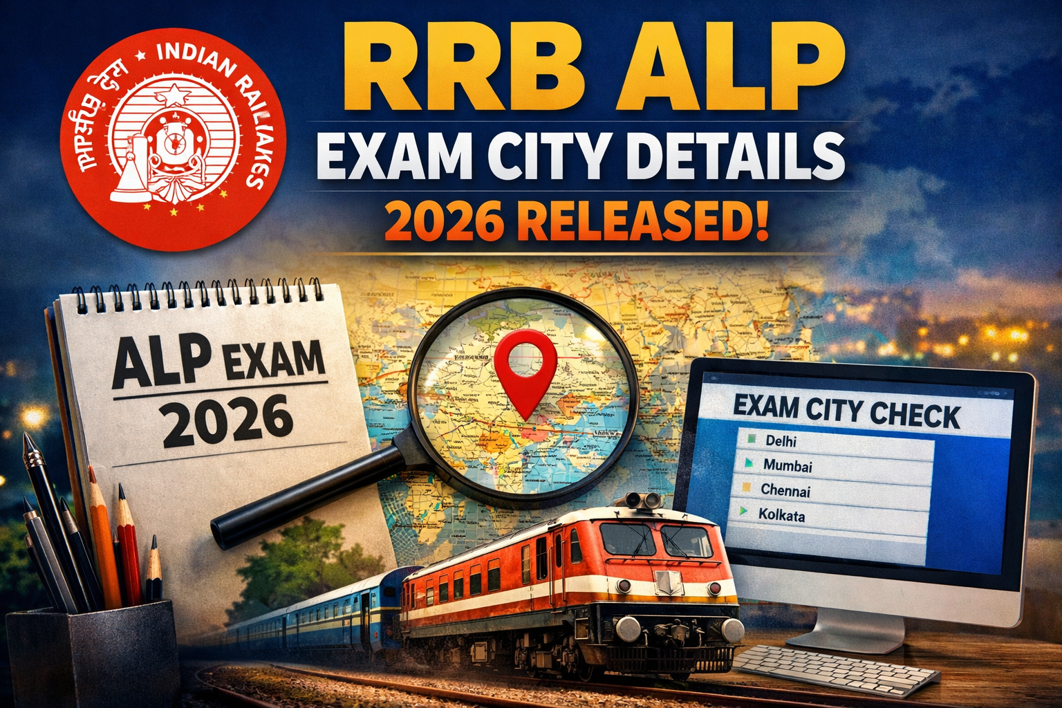 RRB ALP Exam City Details 2026 Released