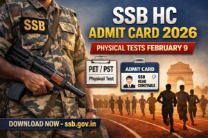 SSB HC Admit Card 2026