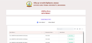 GGTU Semester Results 2025