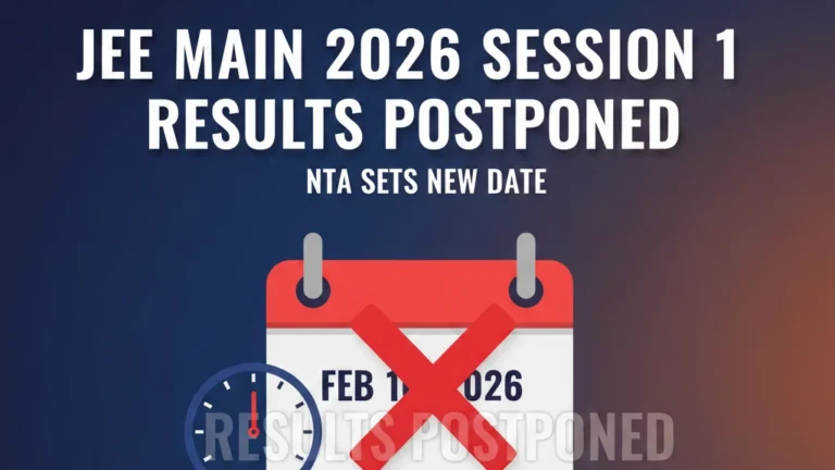 JEE Main 2026 Session 1 Live Updates, Results Postponed