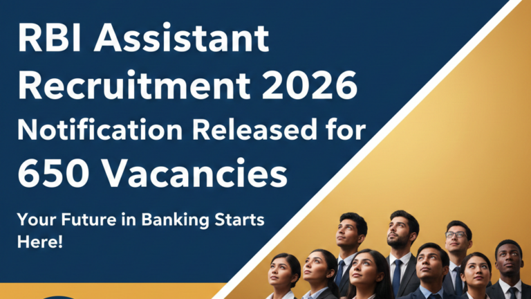 RBI Assistant Recruitment 2026, 650 Vacancies Announced; Download Notification, Direct Link Here