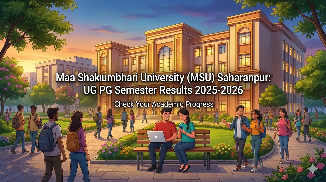 Maa Shakumbhari University (MSU) Saharanpur: UG PG Semester Results 2025-2026