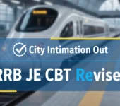 RRB JE 2026 city initmation slips download link