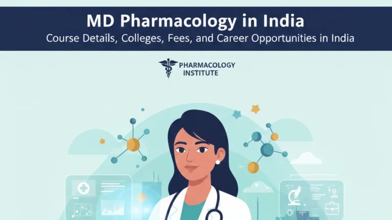 MD Pharmacology: Course Details, Colleges, Fees, and Career Opportunities in India