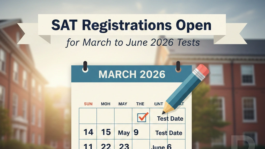 SAT Registrations Open for March to June 2026 Tests