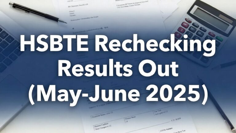 HSBTE Rechecking Results Declared