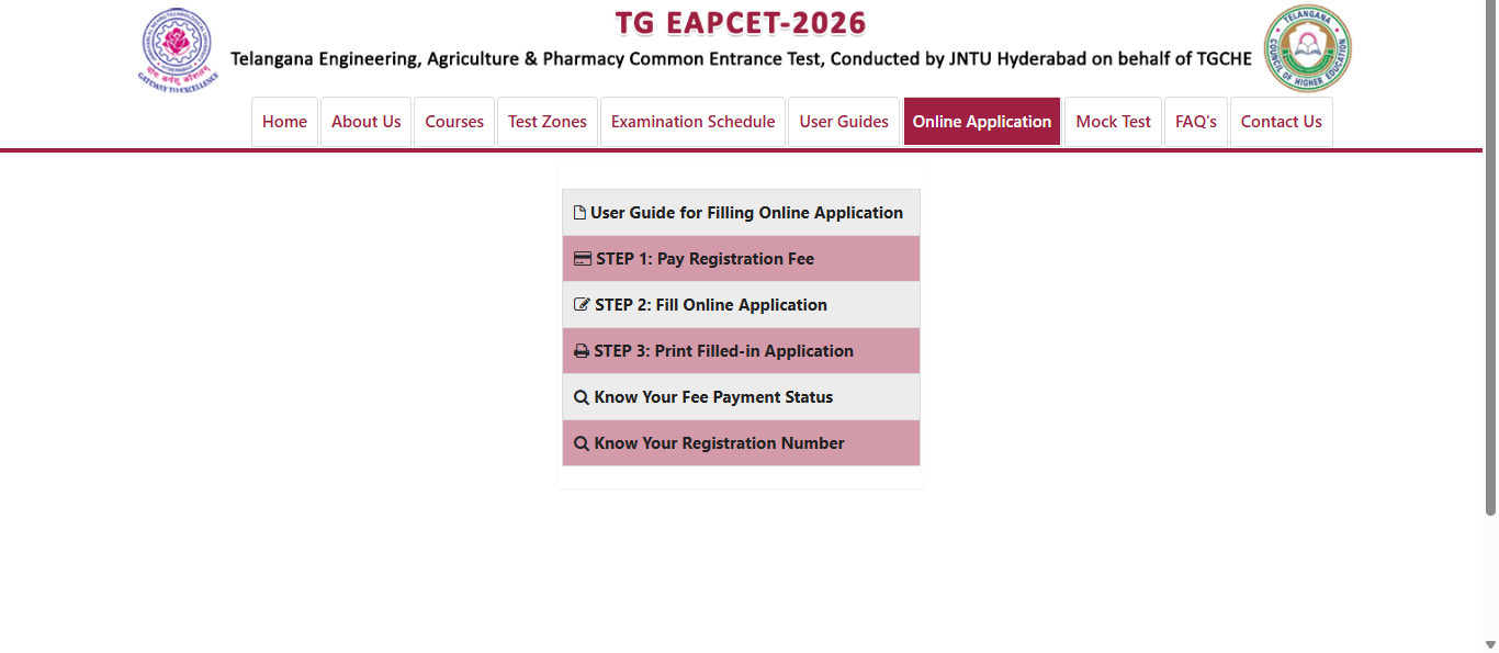 TG EAPCET 2026 Application