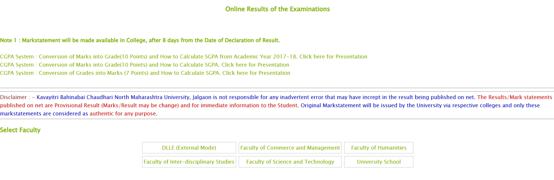 NMU Result 2026