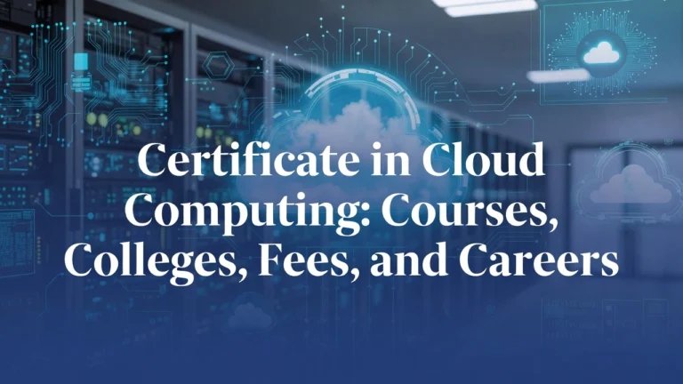 Certificate in Cloud Computing: Courses, Colleges, Fees, and Career Opportunities in India