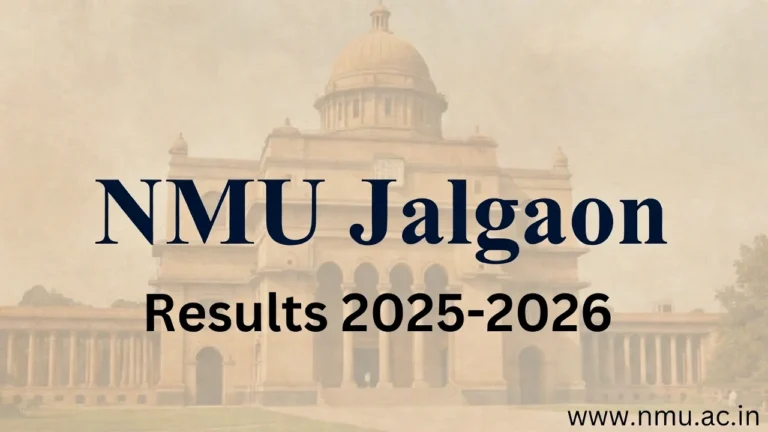 NMU Jalgaon Results 2025-2026