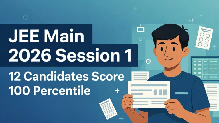 JEE Main 2026 Session 1 Results Declared: 12 Candidates Achieve Perfect 100 Percentile