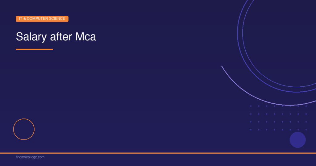 Salary After MCA – Top Colleges with Placement, Comparison & Roles Offered 2026