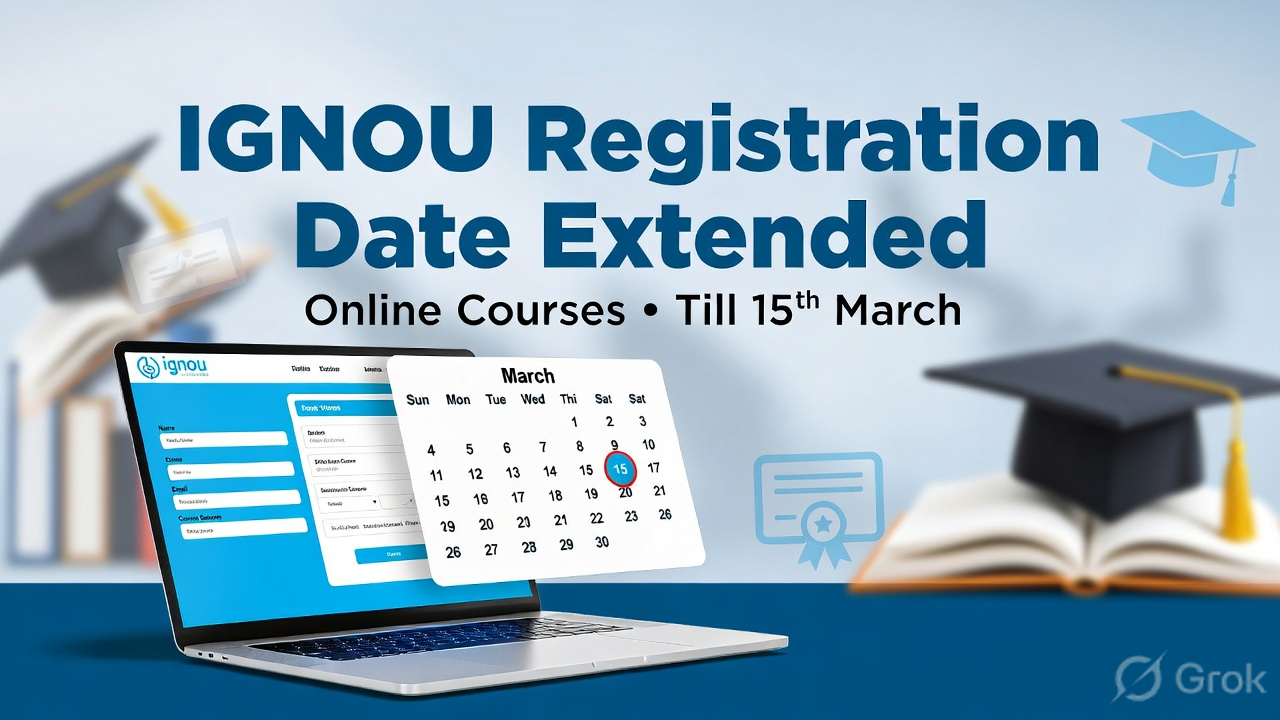 IGNOU Extends Registration Deadline for Online Programmes Till March 15, 2026 - FindMyCollege