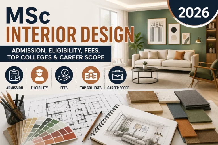 MSc Interior Design 2026: Admission, Eligibility, Fees, Top Colleges & Career Scope