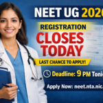 NEET UG 2026 Registration Closes Today at 9 PM LIVE: Apply Online Link @ neet.nta.nic.in
