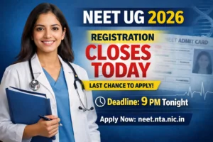 NEET UG 2026 Registration Closes Today at 9 PM LIVE: Apply Online Link @ neet.nta.nic.in