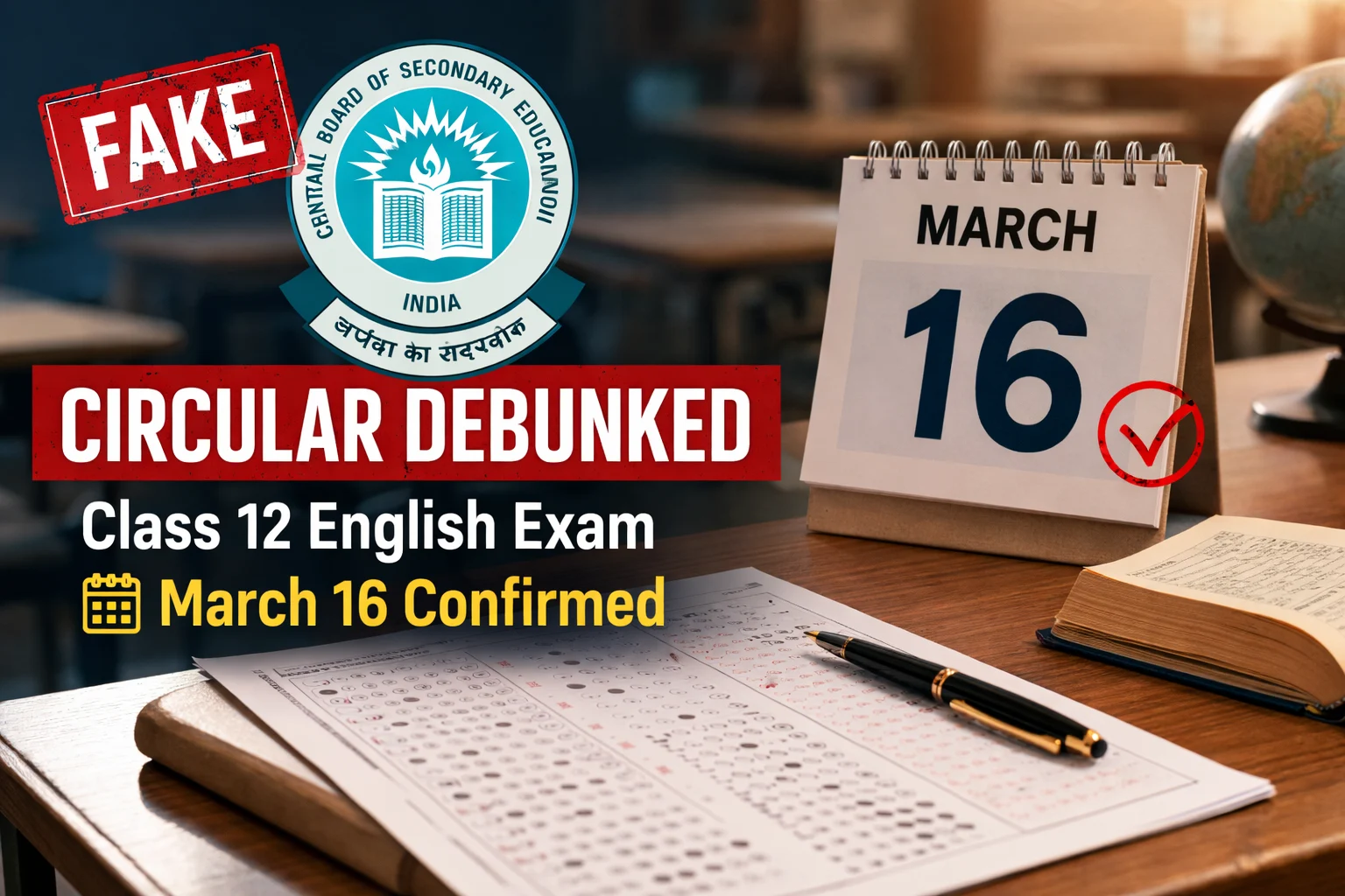 CBSE Debunks Fake Circular on Class 12 English Exam