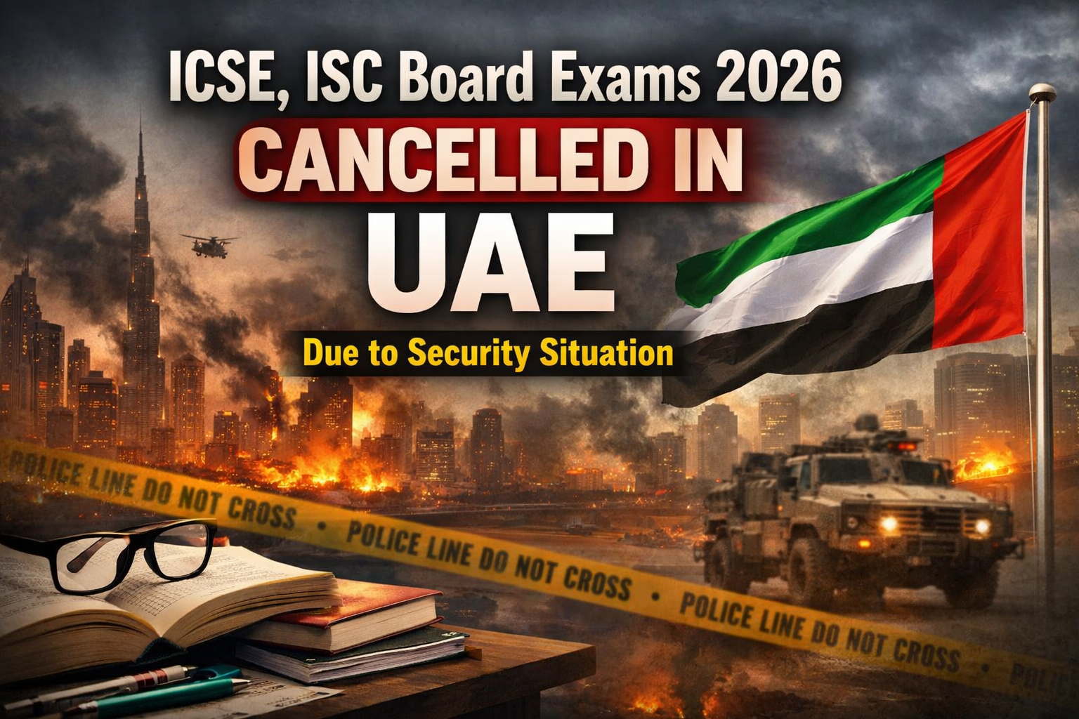 ICSE, ISC Board Exams 2026 Cancelled in UAE Due to Security Situation