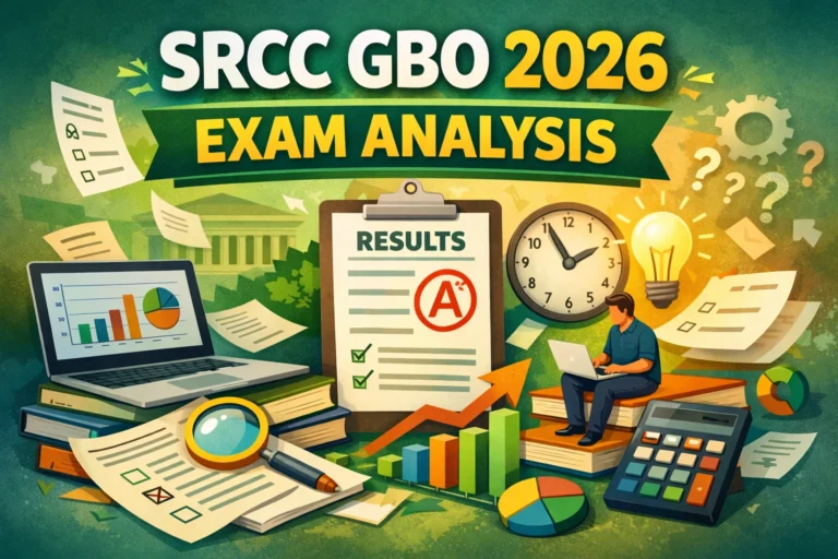 SRCC GBO 2026 Exam Analysis: Question Paper Analysis, Difficulty Level, Result Updates