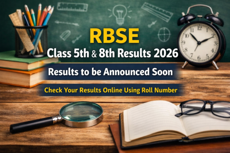 RBSE Class 5th and 8th Results 2026 Live Updates