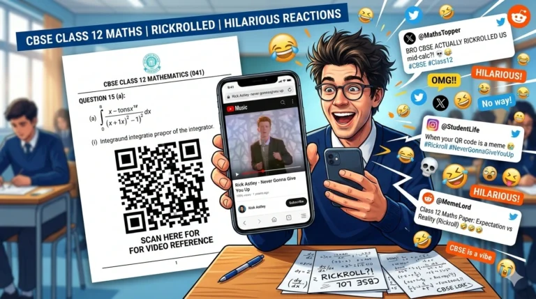 CBSE Class 12th Maths Paper QR Code Opens to Rick Astley’s Song; Hilarious Reactions on Social Media; Board Responds - FindMyCollege