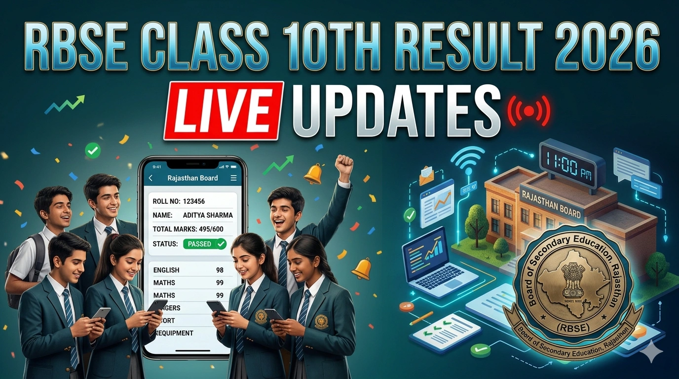 RBSE Class 10th Result 2026 Live Updates
