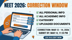 NEET 2026 Correction Window Opens Today at 12 PM @neet.nta.nic.in LIVE; Registration Closed
