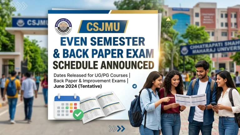 CSJMU Even Semester & Back Paper Exam Schedule Announced; Download Full Exam Schedule PDF Here - FindMyCollege