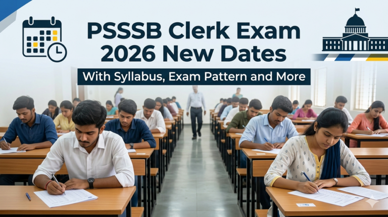 PSSSB Clerk Exam 2026 Postponed from March to April, Check Final Schedule with Exam Syllabus & Pattern