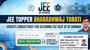JEE Topper Bharadhwaj Torati Credits Consistency for Securing CSE Seat at IIT Bombay