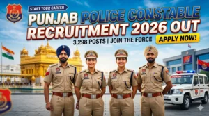 Punjab Police Constable Recruitment 2026 Out; Registrations Open for 3,298 Posts; Direct Apply Link Here
