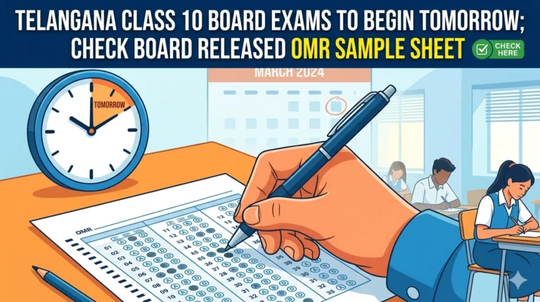 Telangana Class 10 Board Exams To Begin; Check Board Released OMR Sample Sheet