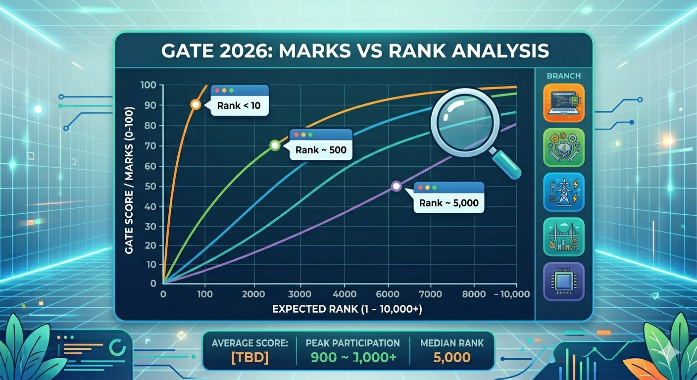 GATE 2026 Marks vs Rank Analysis-