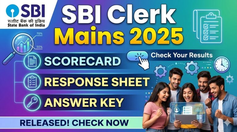 SBI Clerk Mains 2025 Scorecard Released – Find Direct Links to Check Your Score - FindMyCollege