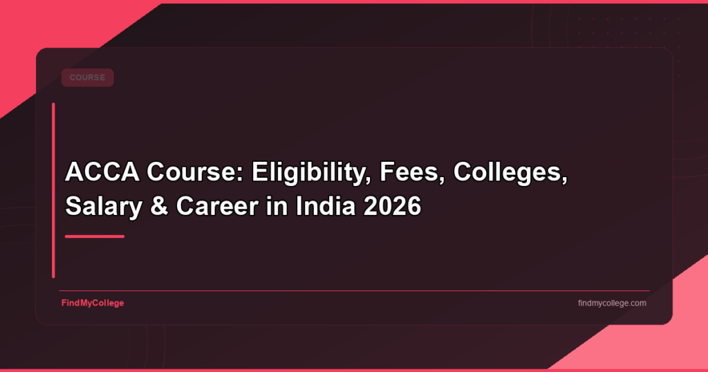 ACCA Course: Eligibility, Fees, Colleges, Salary in India 2026 ...