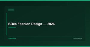 BDes Fashion Design — 2026